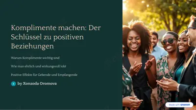 komplimente machen: der schlüssel zu positiven beziehungen — PDF