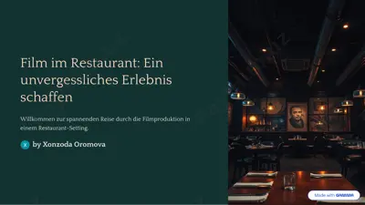 film im restaurant: ein unvergessliches erlebnis schaffen — PDF