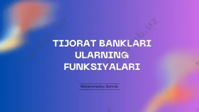 tijorat banklari — PDF