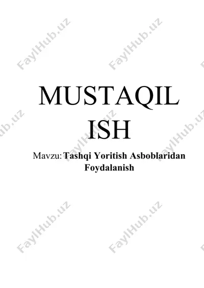foydalanish taqiqlangan holatlar — DOCX