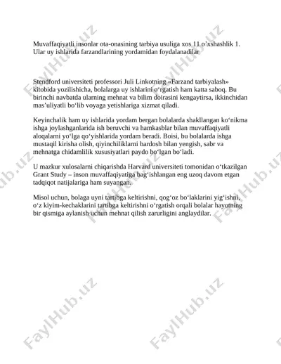 farzandlar tarbiyalash usullari — PDF