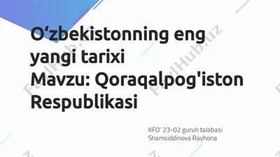 qoraqalpog'iston respublikasi ma'lumoti — PDF