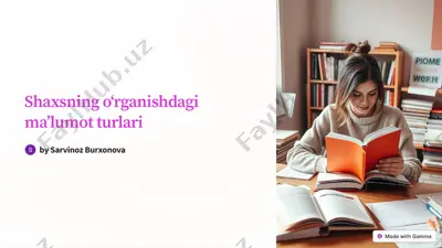 shaxsning oʻrganishdagi maʼlumot turlari — PDF
