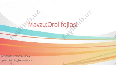 orol dengizi haqida ma'lumotlar — PDF