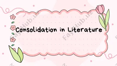 consolidation in literature — PDF
