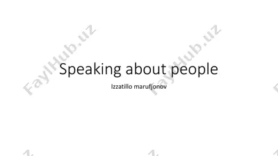 speaking about people in english — PDF