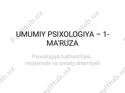 umumiy psixologiya — PDF