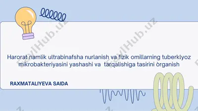 tuberkulyoz mikrobakteriyasining uv nurlari va haroratga ta'siri — PDF