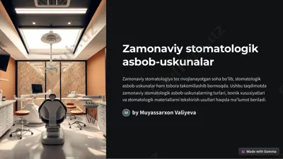 zamonaviy stomatologik asbob-uskunalar — PDF