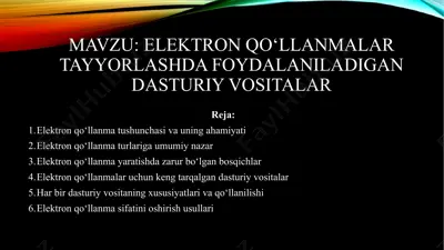 elektron qo‘llanmalar tayyorlashda foydalaniladigan dasturiy vositalar — PPT