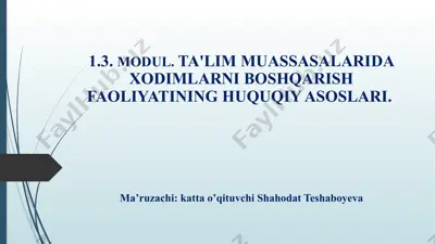 korrupsiyaga qarshi kurashish va uning oldini olish masalalari. bola huquqlarining qonuniy kafolatlari — PPTX