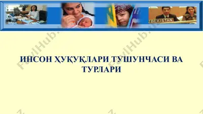 инсон ҳуқуқлари тушунчаси ва турлари — PPTX
