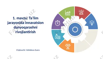 ta’lim jarayonida innavatsion dunyoqarashni rivojlantirish — PPTX