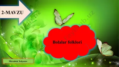 bolalar folklori — PPTX