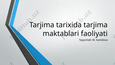 tarjima tarixi da tarjima — PPTX