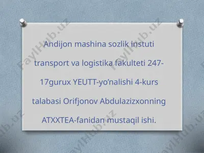 avtomobillashtirishning salbiy oqibatlari — PPTX