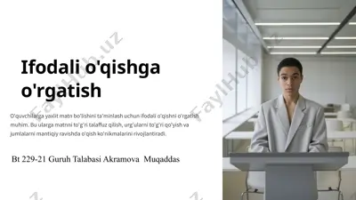 ifodali o'qishga o'rgatish — PPTX