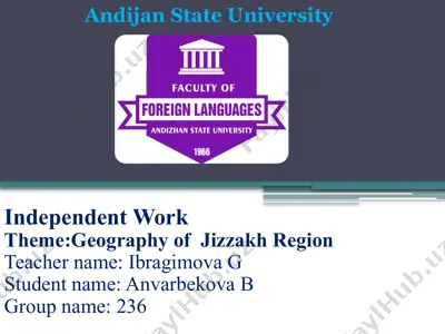 jizzakh region geography — PPTX