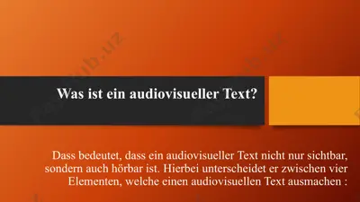 audiovisueller text — PPTX