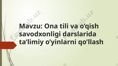 ona tilida rsuligi — PPTX
