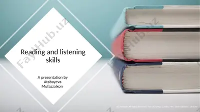 reading and listening skills — PPTX