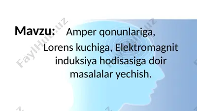 amperqonunlariga, lorenskuchiga elektromagnit induksiyasi hodisasi — PPTX