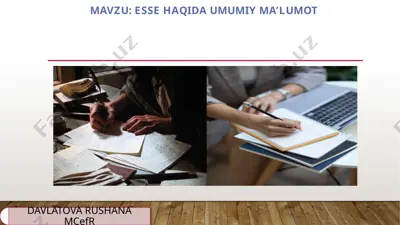 esse haqida umumiy ma'lumot — PPTX