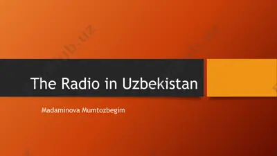 the radio in uzbekistan — PPTX
