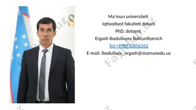 ma’mununiversiteti iqtisodiyot fakulteti dekanlari — PPTX