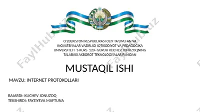 internet protokollari — PPTX