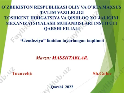 masshtablar — PPTX