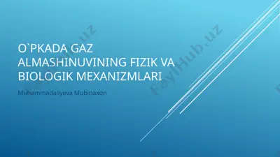 o`pka dəgaz almashtirishining fizik va biologik mexanizmlari — PPTX