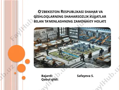 shaharsozlik hujjatlari — PPTX