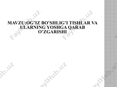 og'iz bo'shlig'ining funktsiyalari — PPTX