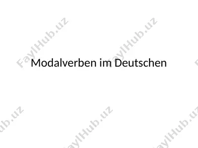 modalverben im deutschen — PPTX