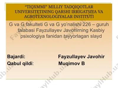 muloqotlar va muloqot odamlari. kasbiy-psixologik aspektlar — PPTX