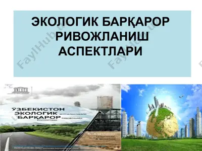 экологик барқарор ривожланиш аспектлари — PPTX