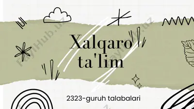 xalqaro ta'lim — PPTX