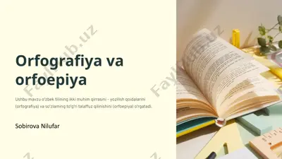 orfografiya va orfoepiya — PPTX