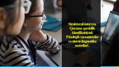 strukturali intervyu: qarama-qarshilik klassifikatsiyasi — PPTX