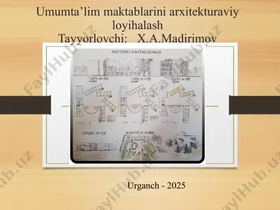 umumta’lim maktablarini arxitekturaviy loyihalash — PPTX
