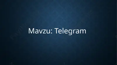 telegram — PPTX