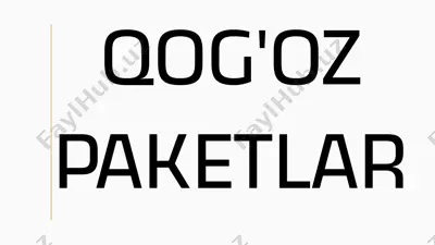 qog'oz paketlar — PPTX