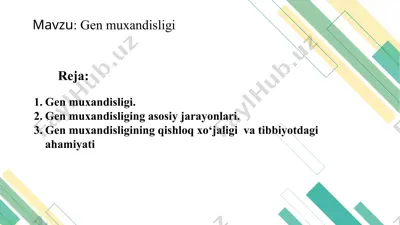 gen. muhandisligi — PPTX