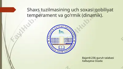 shaxstuzilmasi — PPTX