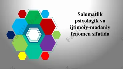 salomatlik psixologiyasi — PPTX