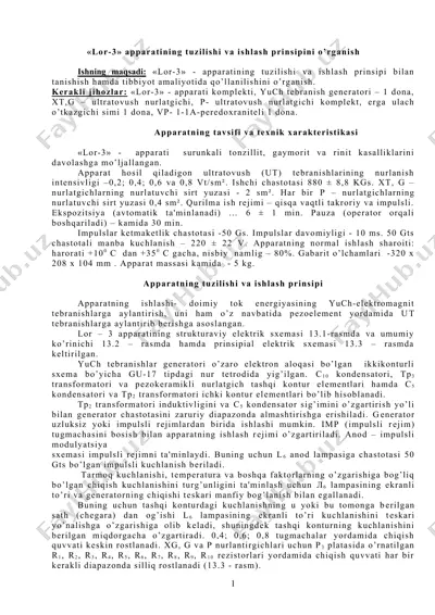 lor-3 apparati — DOC