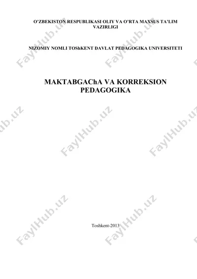 o'zbekiston respublikasi oliy va o’rta maxsus ta’lim vazirligi nizomiy nomli toshkent davlat pedagogika universiteti — DOC