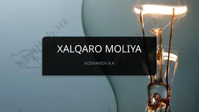 xalqaromoliya — PPTX