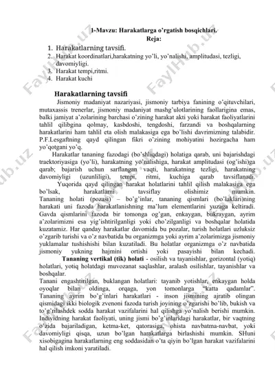 harakatlarga o’rgatish bosqichlari — DOCX